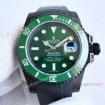 VS+ Factory Rolex Submariner BLAKEN Clone 3135 Watches Green &Rubber Strap